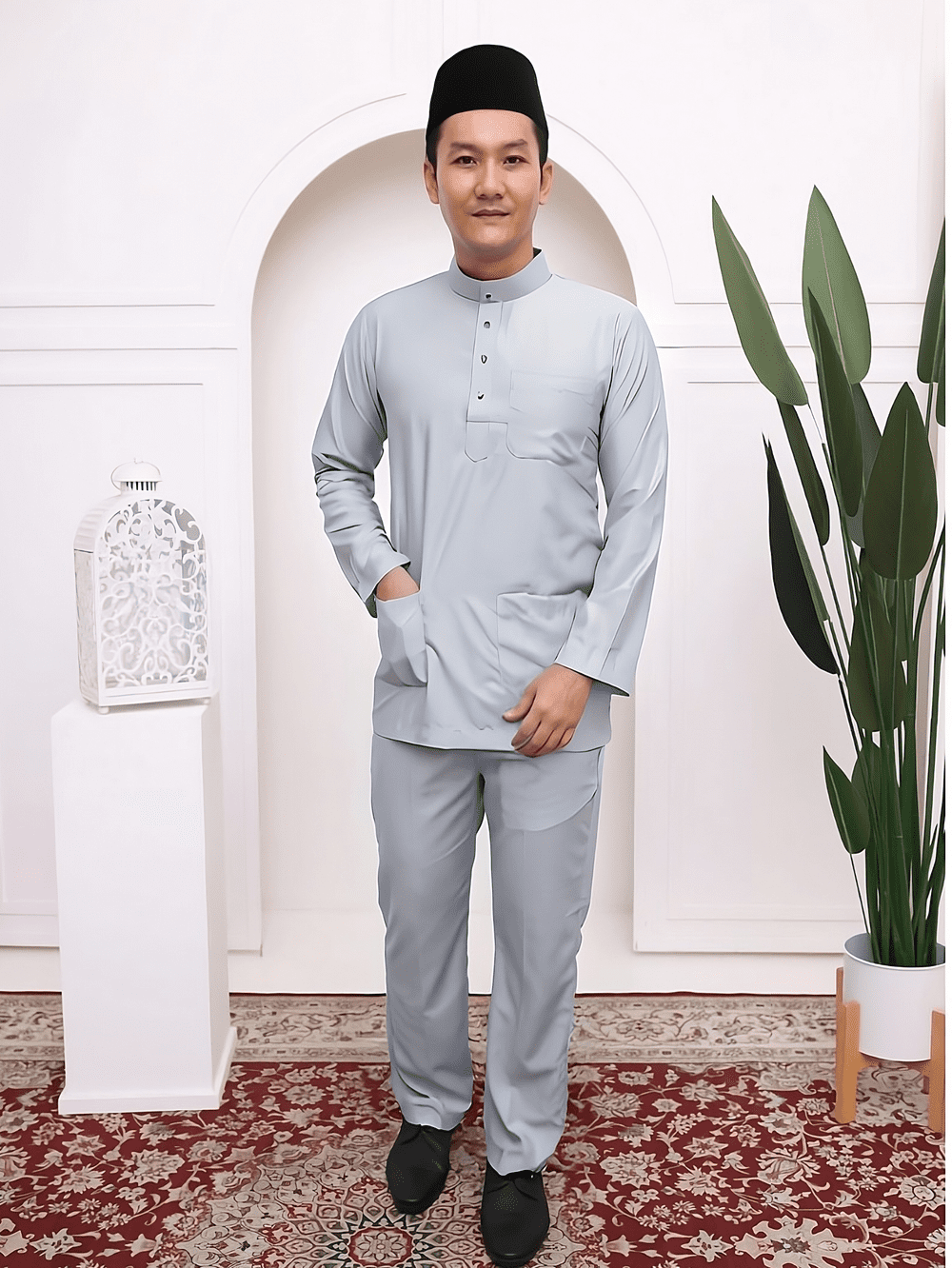 Baju Melayu Moden - Grey
