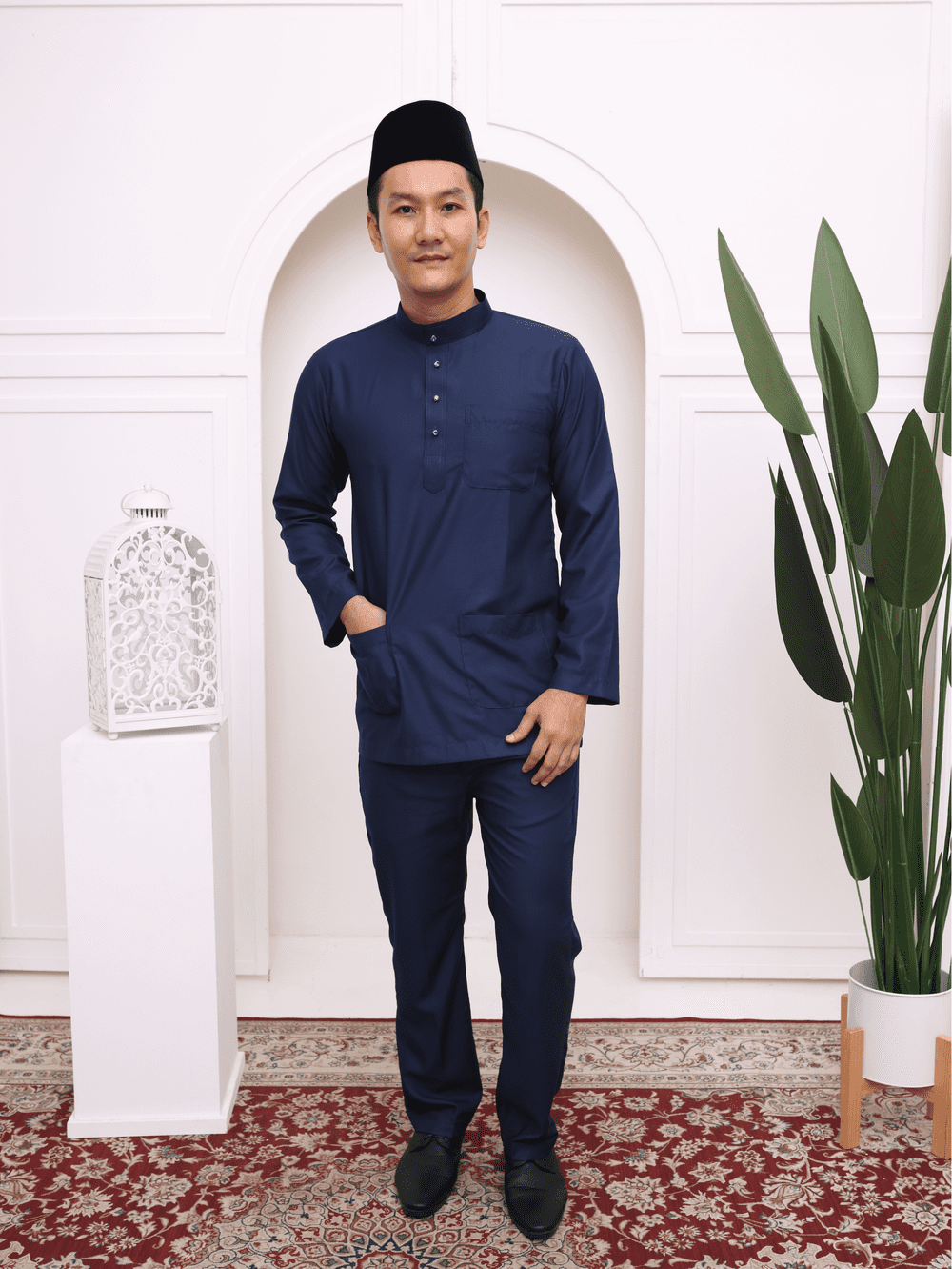 Baju Melayu Moden- Navy Blue