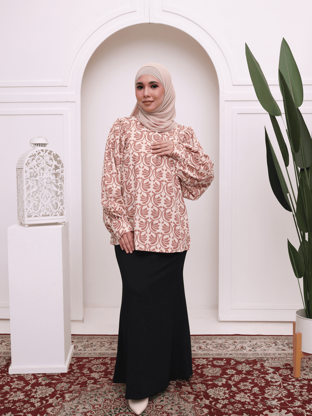 Ruffle Sleeved Blouse - Dusty Rose