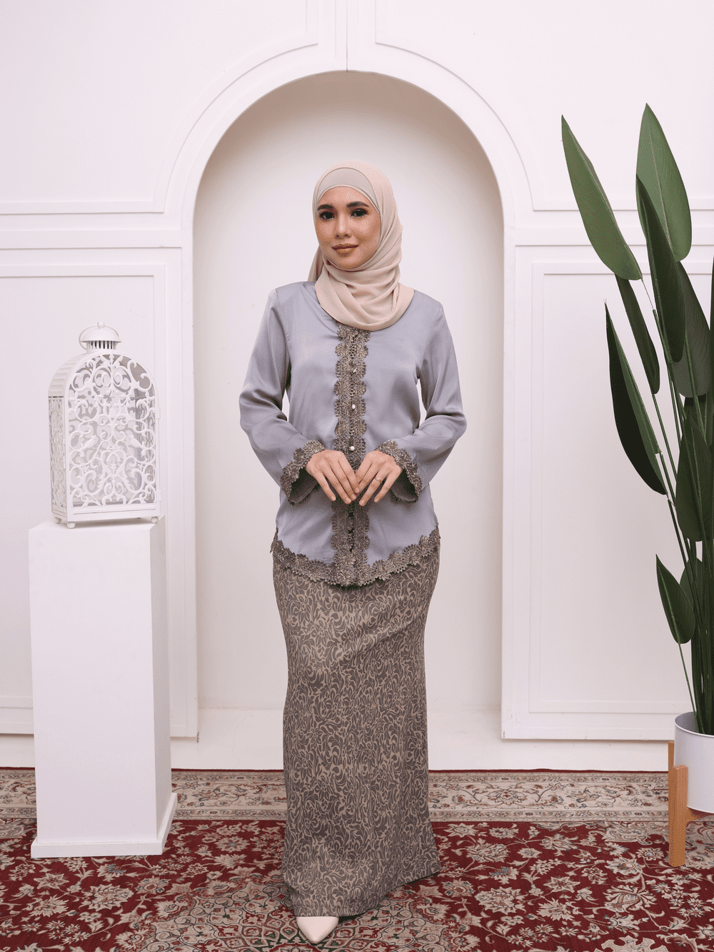 Kebaya Sunda Moden - Lavender Gray