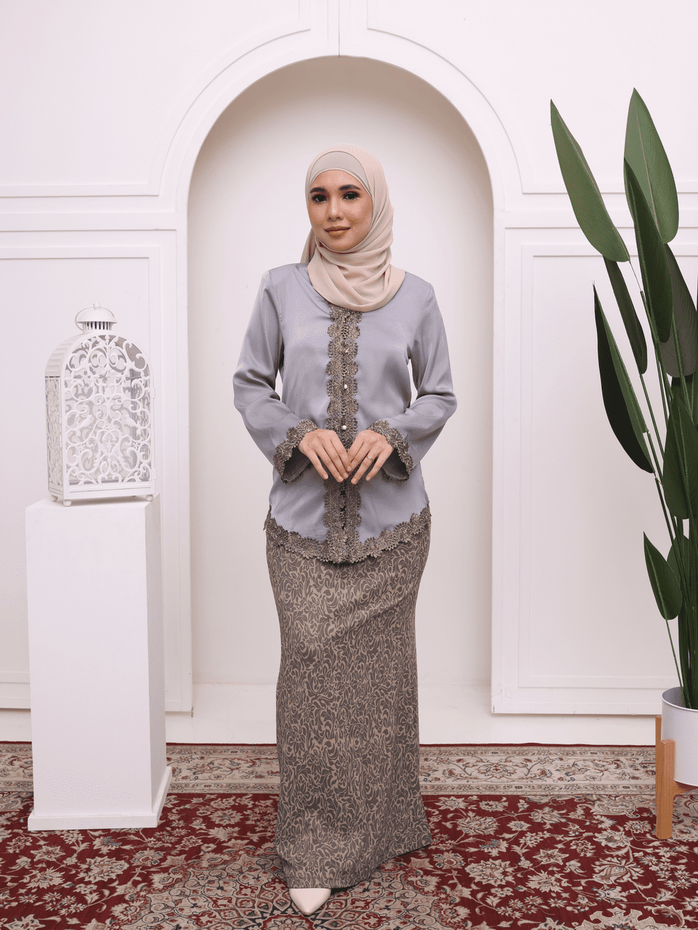 Kebaya Sunda Moden - Lavender Gray