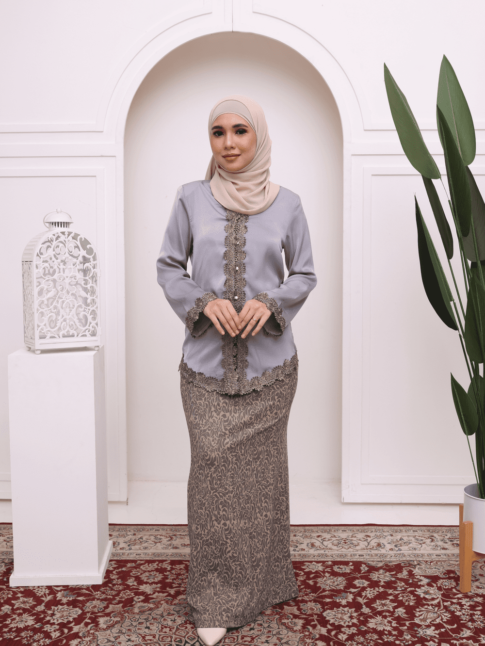 Kebaya Sunda Moden - Lavender Gray