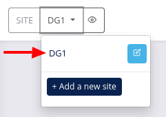 site dropdown