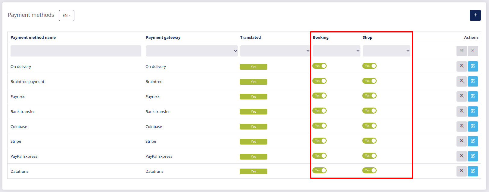 Enable-disable