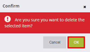 Delete selected item