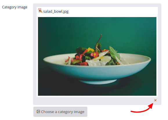 Remove product category image