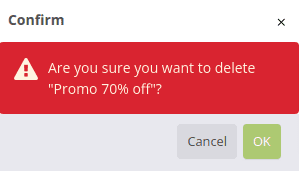 Delete discount