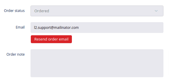 Resend order email and change the status