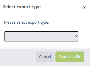 Order export file type