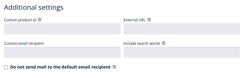 booking product additional settings