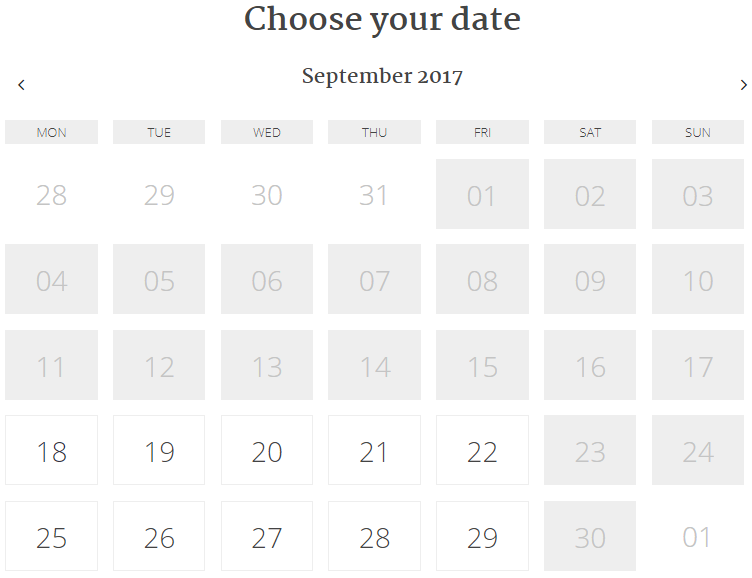 choose your date